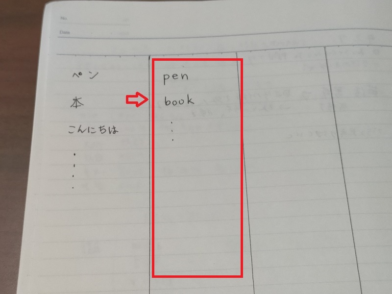 英語学習ノートの使い方の写真2